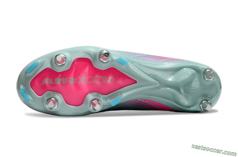 Nike Air Zoom Mercurial Superfly 10 Elite SG High-Tops Soccer Cleats - Jade/Pink 6
