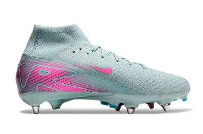 Nike Air Zoom Mercurial Superfly 10 Elite SG High-Tops Soccer Cleats - Jade/Pink