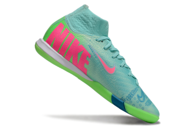 Nike Air Zoom Mercurial Superfly 10 Elite IC High-Tops Soccer Shoes - Jade/Pink/Yellow