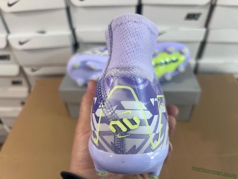 Nike Air Zoom Mercurial Superfly 10 Elite AG High-Tops Soccer Cleats - Purple/Yellow/Blue