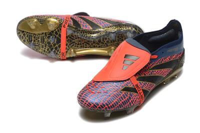 Adidas Predator Elite 25 Foldover Tongue FG Low-Tops Soccer Cleats - Red/Blue/Gold