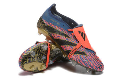 Adidas Predator Elite 25 Foldover Tongue FG Low-Tops Soccer Cleats - Red/Blue/Gold