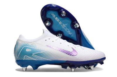 Nike Air Zoom Mercurial Vapor 16 Elite SG Low-Tops Soccer Cleats - White/Purple/Jade