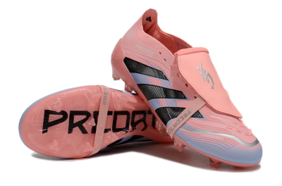 Adidas Predator Elite 25 Foldover Tongue FG Low-Tops Soccer Cleats - Pink/Blue/Black