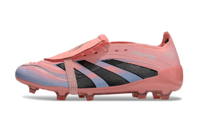 Adidas Predator Elite 25 Foldover Tongue FG Low-Tops Soccer Cleats - Pink/Blue/Black