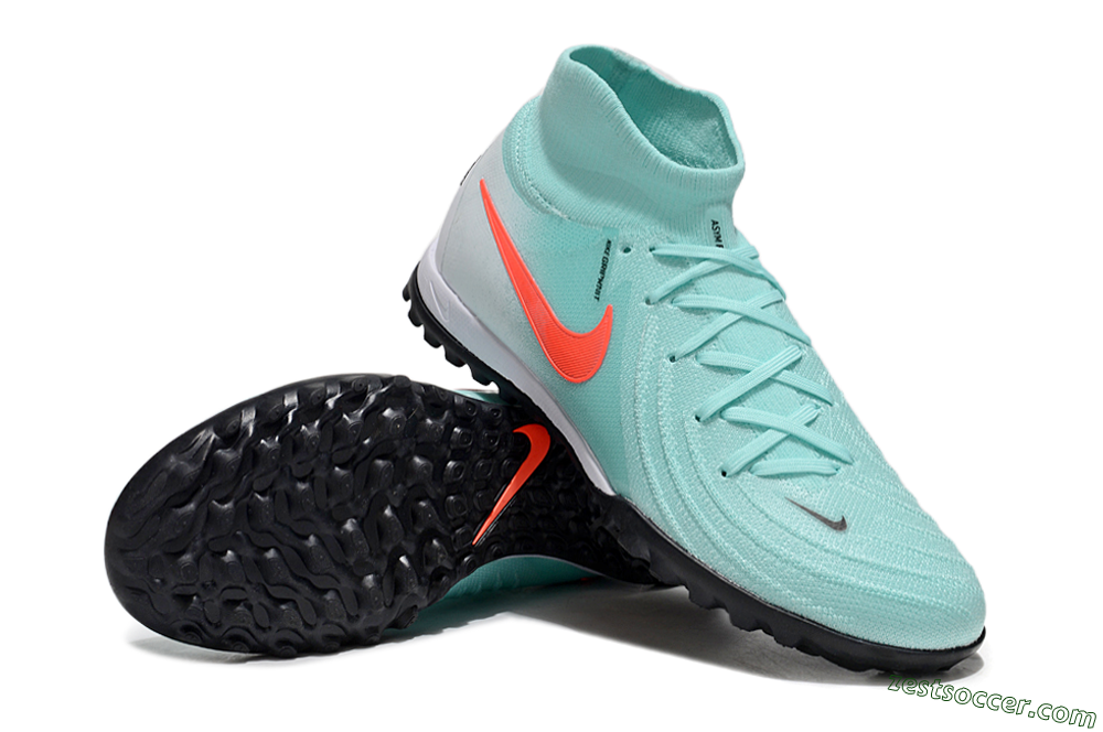 Nike Phantom Luna Elite TF High-Tops Soccer Shoes - Jade/Red/White 3
