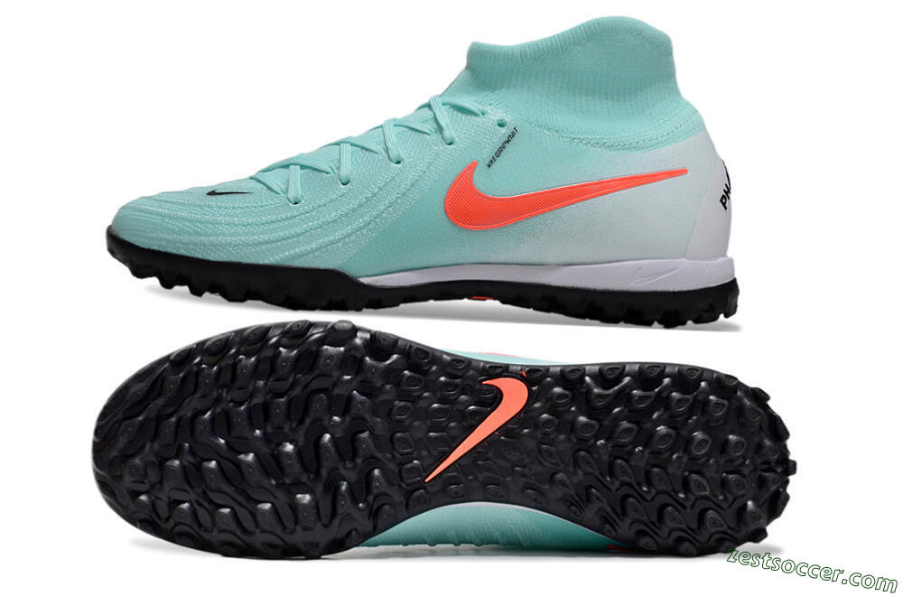 Nike Phantom Luna Elite TF High-Tops Soccer Shoes - Jade/Red/White 1