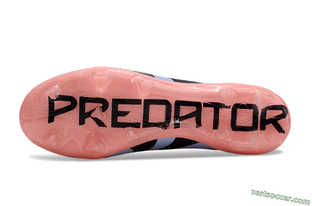 Adidas Predator Laceless Elite 25 FG Low-Tops Soccer Cleats - Pink/Blue/Black 6