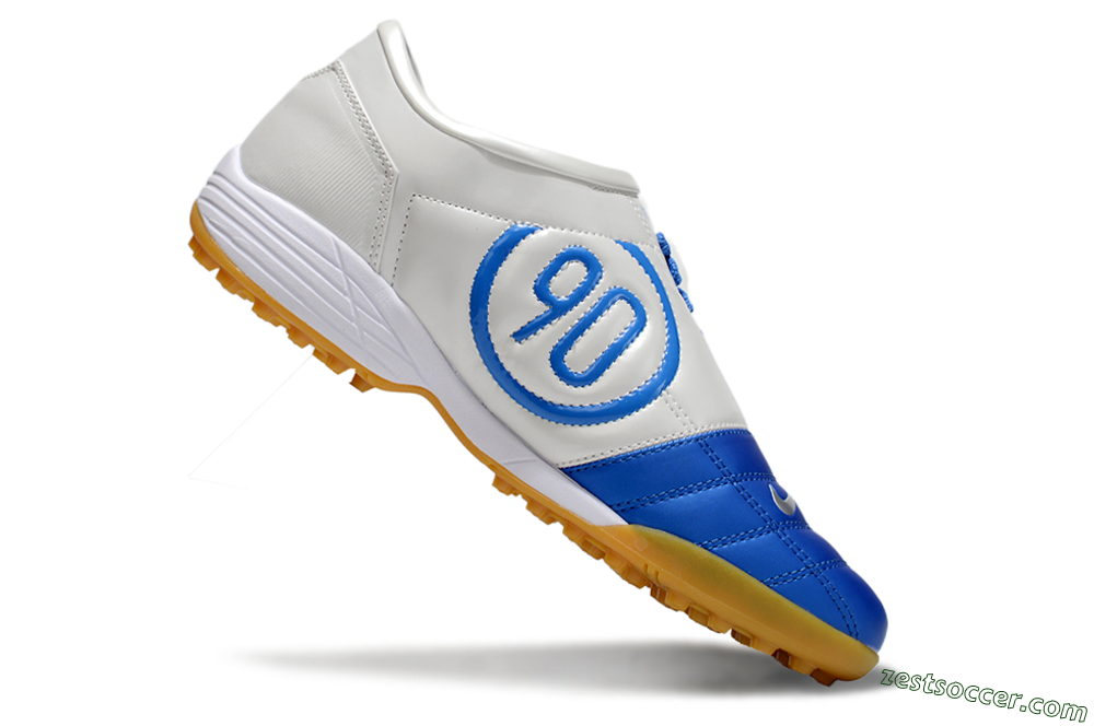 Nike Total 90 II TF Low-Tops Soccer Shoes - Blue/White/Brown 4
