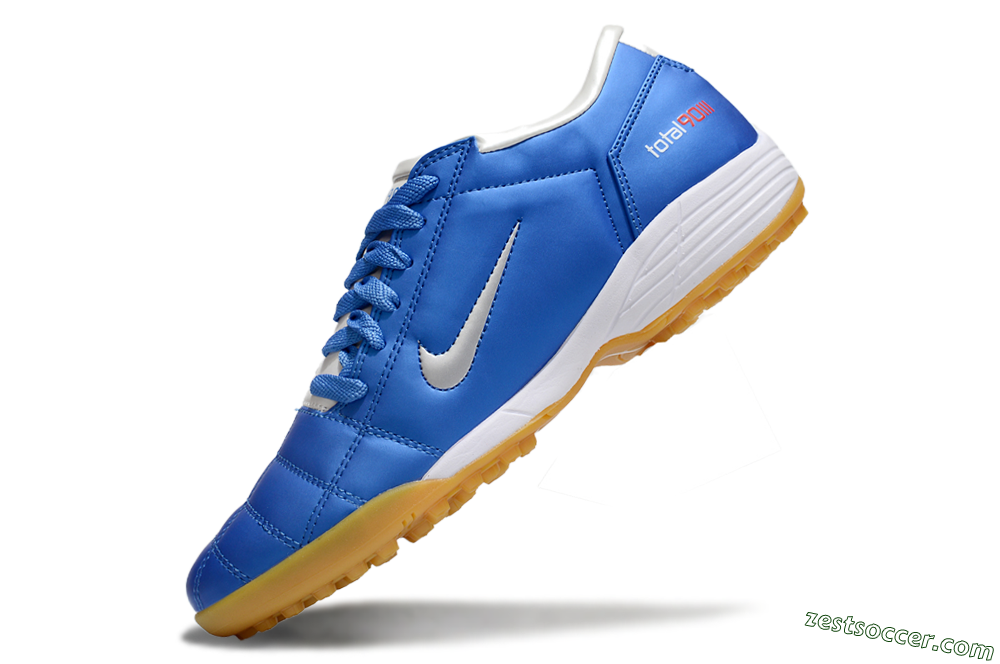 Nike Total 90 II TF Low-Tops Soccer Shoes - Blue/White/Brown 5