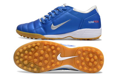 Nike Total 90 II TF Low-Tops Soccer Shoes - Blue/White/Brown