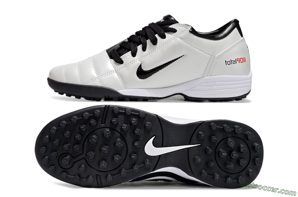 Nike Total 90 II TF Low-Tops Soccer Shoes - Beige/Black/White 1