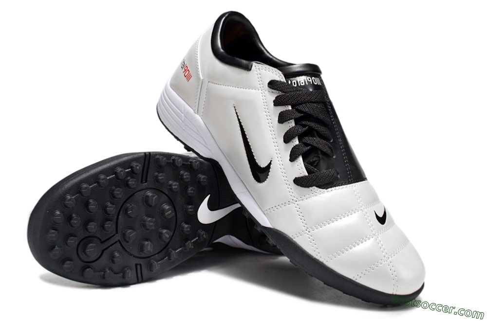 Nike Total 90 II TF Low-Tops Soccer Shoes - Beige/Black/White 3