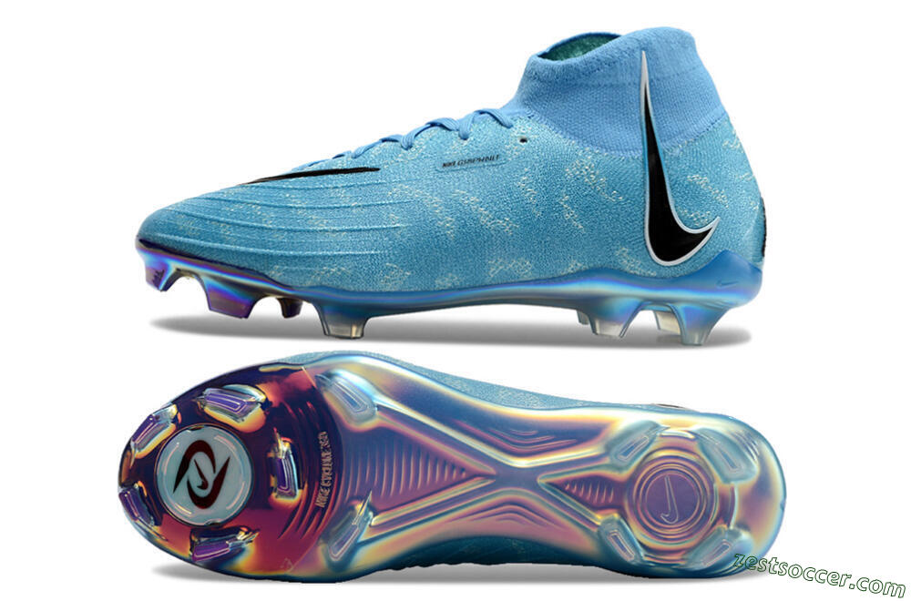 Nike Phantom Luna Elite FG High-Tops Soccer Cleats - Jade/Black/White 1
