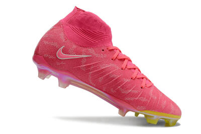 Nike Phantom Luna Elite FG High-Tops Soccer Cleats - Pink/White/Yellow