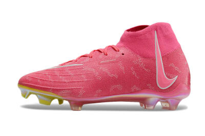 Nike Phantom Luna Elite FG High-Tops Soccer Cleats - Pink/White/Yellow