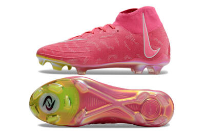 Nike Phantom Luna Elite FG High-Tops Soccer Cleats - Pink/White/Yellow
