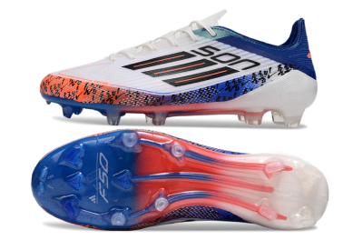 Adidas F50 Elite FG Low-Tops Soccer Cleats - White/Red/Blue