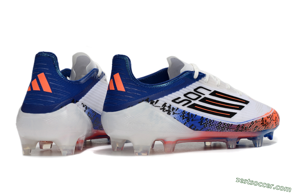Adidas F50 Elite FG Low-Tops Soccer Cleats - White/Red/Blue 6