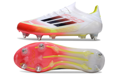 Adidas F50 Elite SG Low-Tops Soccer Cleats - White/Red/Yellow