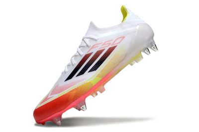 Adidas F50 Elite SG Low-Tops Soccer Cleats - White/Red/Yellow