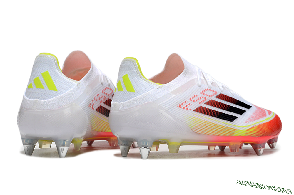 Adidas F50 Elite SG Low-Tops Soccer Cleats - White/Red/Yellow 6
