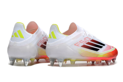 Adidas F50 Elite SG Low-Tops Soccer Cleats - White/Red/Yellow