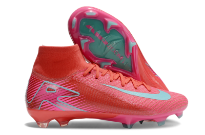 Nike Air Zoom Mercurial Superfly 10 Elite FG High-Tops Soccer Cleats - Red/Jade/White