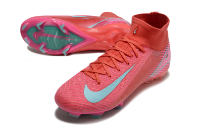 Nike Air Zoom Mercurial Superfly 10 Elite FG High-Tops Soccer Cleats - Red/Jade/White