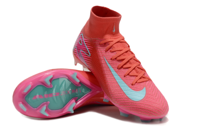 Nike Air Zoom Mercurial Superfly 10 Elite FG High-Tops Soccer Cleats - Red/Jade/White
