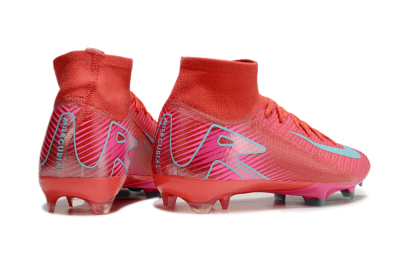 Nike Air Zoom Mercurial Superfly 10 Elite FG High-Tops Soccer Cleats - Red/Jade/White