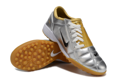 Nike Total 90 II TF Low-Tops Soccer Shoes - Silver/Black/White