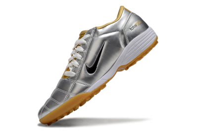 Nike Total 90 II TF Low-Tops Soccer Shoes - Silver/Black/White