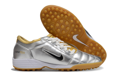 Nike Total 90 II TF Low-Tops Soccer Shoes - Silver/Black/White