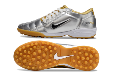 Nike Total 90 II TF Low-Tops Soccer Shoes - Silver/Black/White