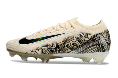 Nike Air Zoom Mercurial Vapor 16 Elite FG Low-Tops Soccer Cleats - Beige/Black/White