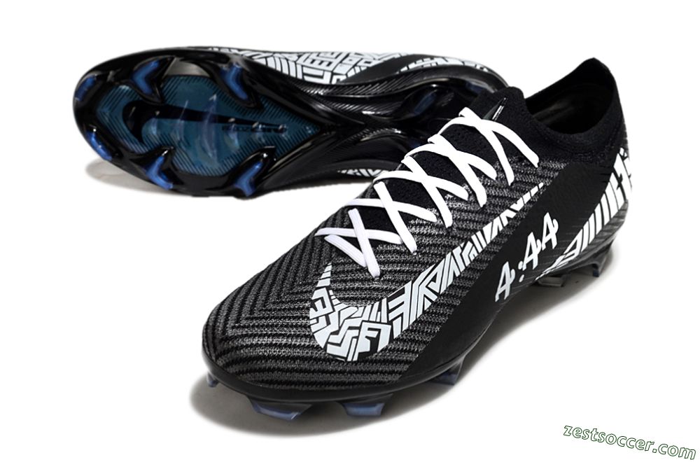 Nike Air Zoom Mercurial Vapor 16 Elite FG Low-Tops Soccer Cleats - Black/White/Blue 3