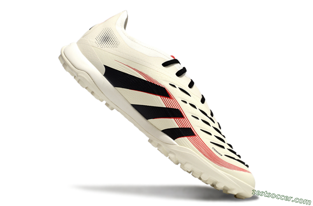 Adidas Predator Elite 25 TF Low-Tops Soccer Shoes - Beige/Black/Red 4