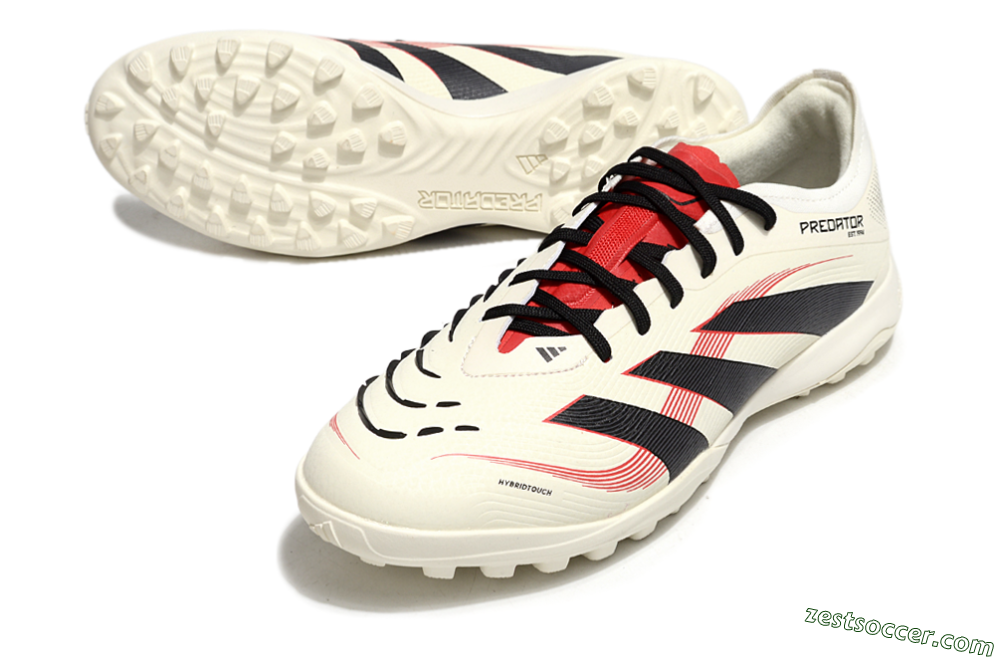 Adidas Predator Elite 25 TF Low-Tops Soccer Shoes - Beige/Black/Red 3