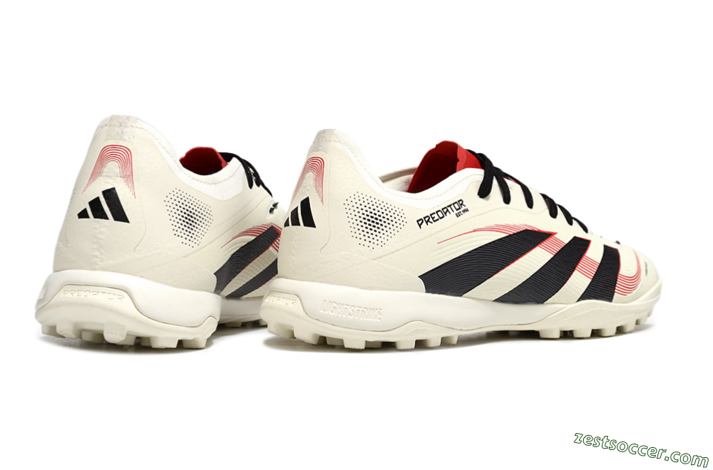Adidas Predator Elite 25 TF Low-Tops Soccer Shoes - Beige/Black/Red 6