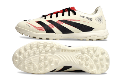 Adidas Predator Elite 25 TF Low-Tops Soccer Shoes - Beige/Black/Red