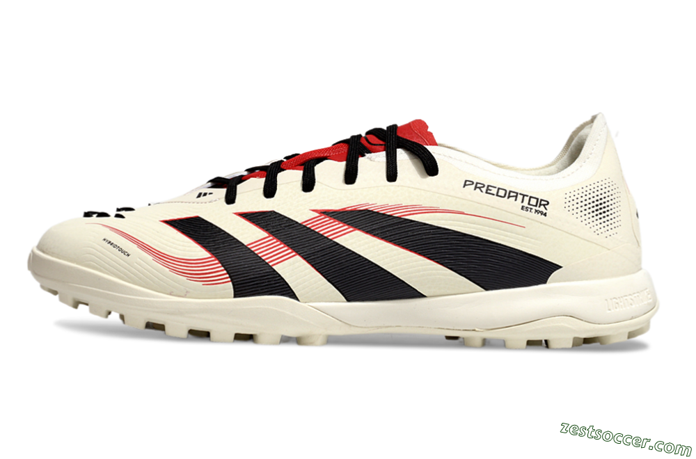 Adidas Predator Elite 25 TF Low-Tops Soccer Shoes - Beige/Black/Red 2