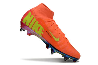 Nike Air Zoom Mercurial Superfly 10 Elite SG High-Tops Soccer Cleats - Red/Yellow/Black
