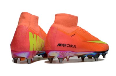 Nike Air Zoom Mercurial Superfly 10 Elite SG High-Tops Soccer Cleats - Red/Yellow/Black