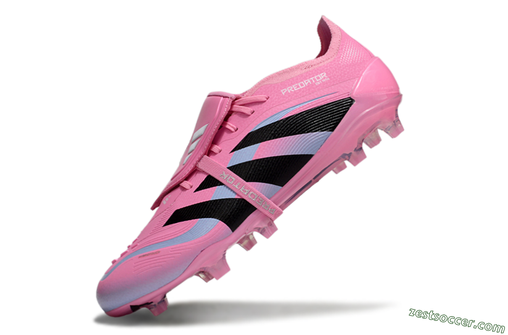 Adidas Predator Elite 25 Foldover Tongue FG Low-Tops Soccer Cleats - Pink/Black/Jade 5