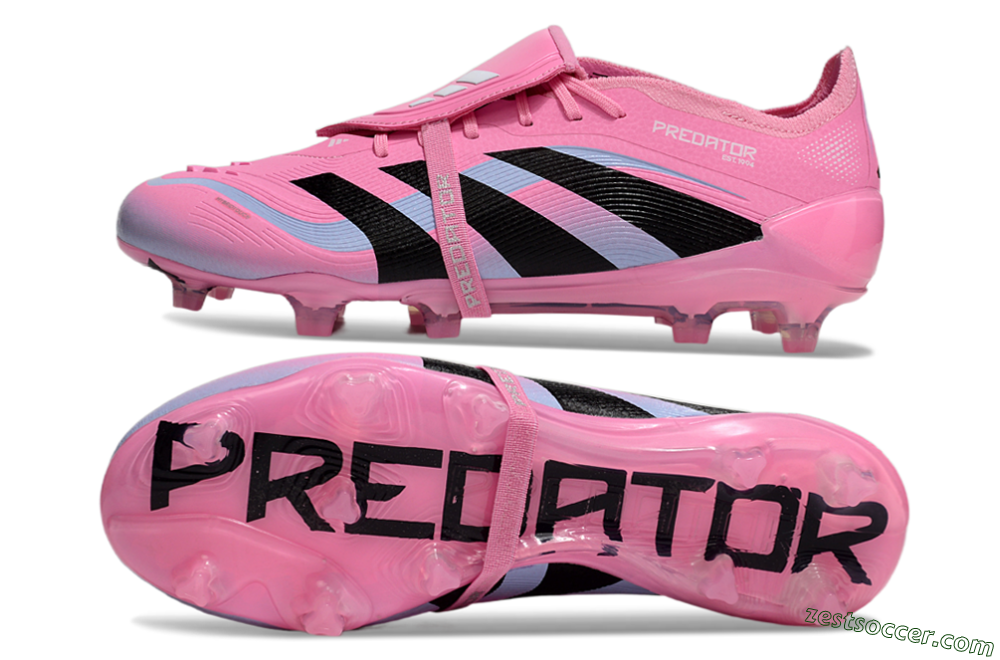 Adidas Predator Elite 25 Foldover Tongue FG Low-Tops Soccer Cleats - Pink/Black/Jade 1