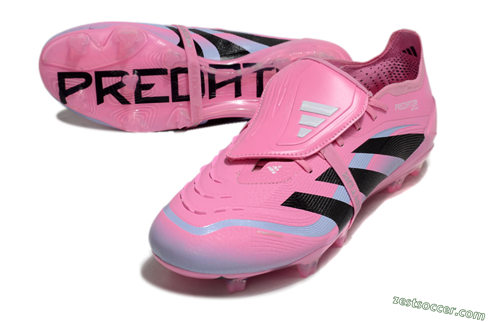 Adidas Predator Elite 25 Foldover Tongue FG Low-Tops Soccer Cleats - Pink/Black/Jade 3