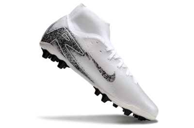 Nike Air Zoom Mercurial Superfly 10 Acadamy AG High-Tops Soccer Cleats - White/Black