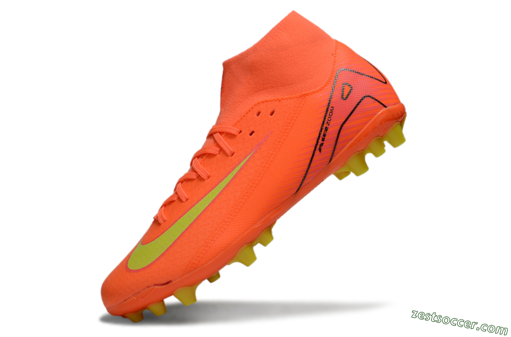 Nike Air Zoom Mercurial Superfly 10 Acadamy AG High-Tops Soccer Cleats - Red/Yellow/Black 5