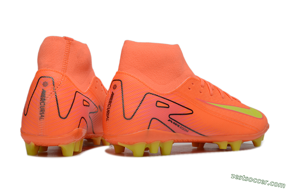 Nike Air Zoom Mercurial Superfly 10 Acadamy AG High-Tops Soccer Cleats - Red/Yellow/Black 6